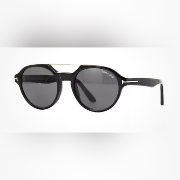 NEW Tom Ford STAN FT 0696 Black/Smoke/gold (01A) Sunglasses - Picture 7 of 9